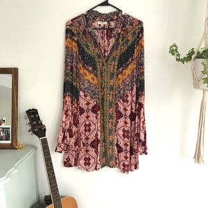 Vici Rambling Rose Bell Sleeve Dress